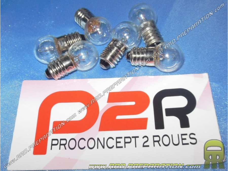 Ampoule de phare arrière P2R, lampe standard à visser E10 6V 6W pour SOLEX, anciens cyclomoteurs, scooter