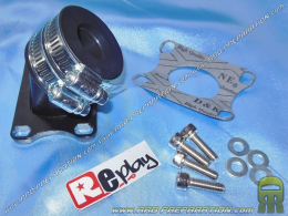 REPLAY aluminum intake pipe for 17.5 to 19mm carburettor (Ø24mm fixing) for MINARELLI AM6 engine mécaboite