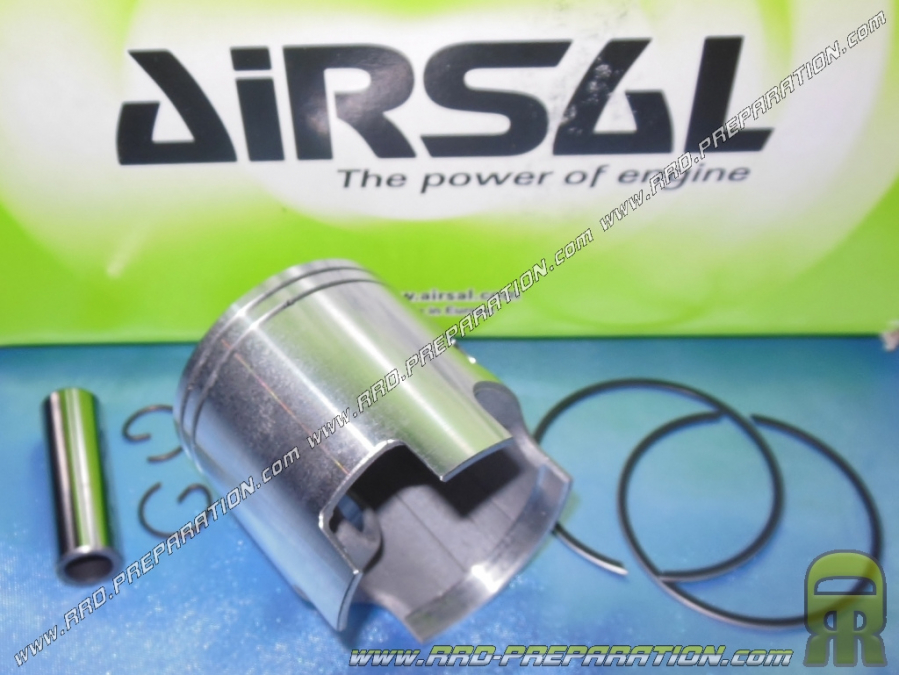 Piston bi-segment AIRSAL Ø48mm axe 12mm pour kit 70cc AIRSAL fonte bi-segment sur minarelli am6