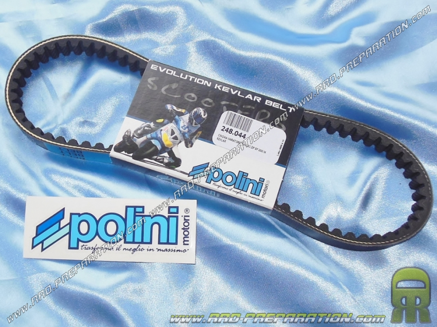 Courroie POLINI Racing KEVLAR pour scooter DERBI, PIAGGIO...