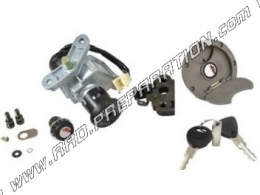 Contactor / neiman con 2 llaves (llave) + tapón de depósito y tapa de batería TEKNIX para MBK NITRO y YAMAHA AEROX después de 20