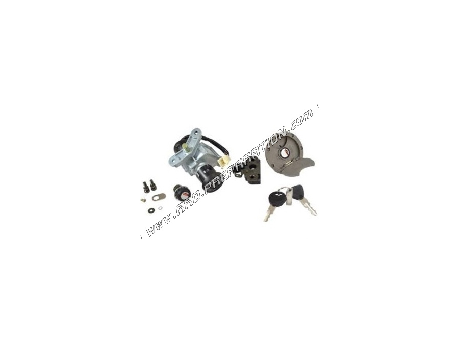 Contactor / neiman con 2 llaves (llave) + tapón de depósito y tapa de batería TEKNIX para MBK NITRO y YAMAHA AEROX después de 20