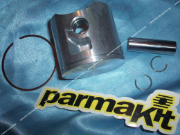 Piston mono segment PARMAKIT by VERTEX Ø50mm axe 12mm pour kit 80 et 90cc course longue et normale sur minarelli am6, DERBI, sco