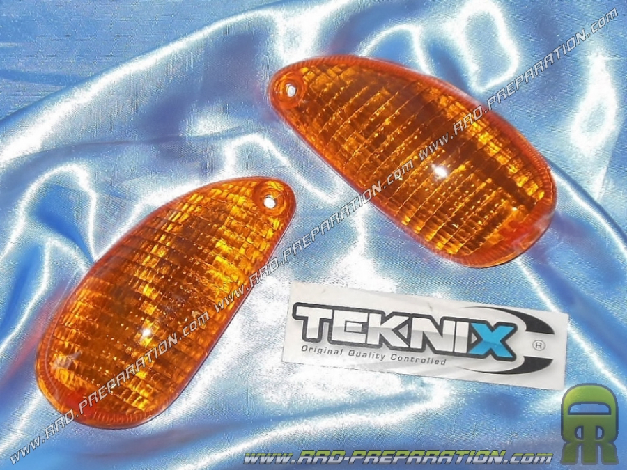 Cabochons clignotants arrière TEKNIX orange pour scooter PIAGGIO TYPHOO et NRG MC1
