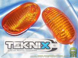 Cabochons clignotants avant TEKNIX orange pour scooter PIAGGIO TYPHOON et NRG MC1, MC2