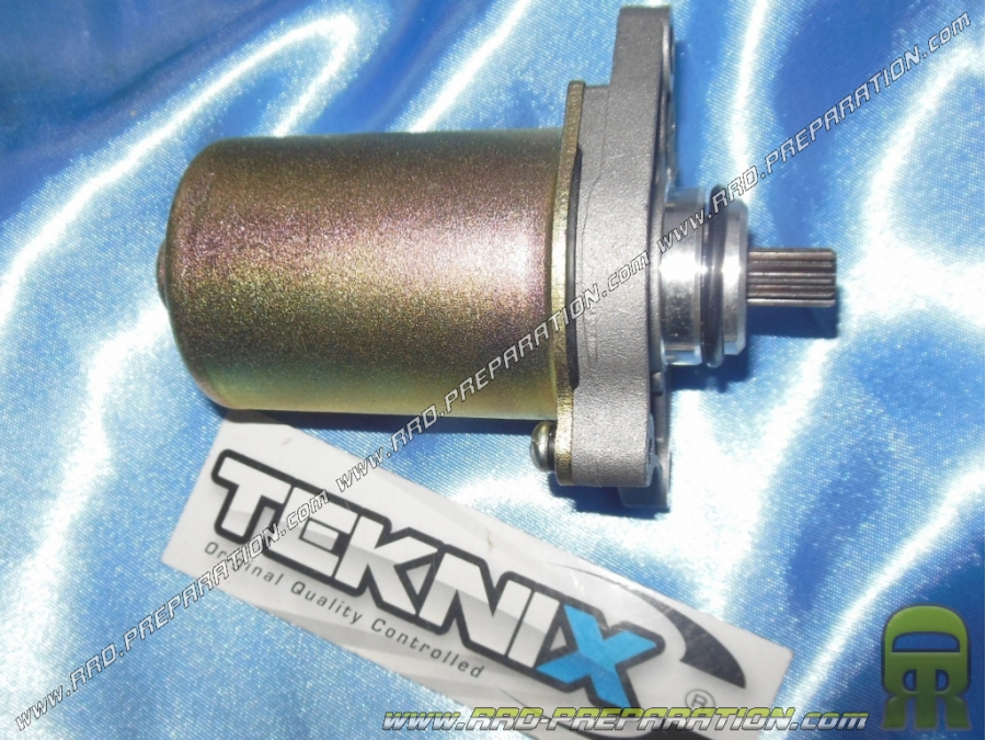 Démarreur TEKNIX électrique pour mécaboite DERBI (moteur Euro3), scooter PEUGEOT, PIAGGIO, GILERA, APRILIA, ...