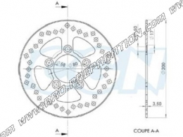 Disco de freno delantero NG DISC Ø200mm para KYMCO GRAND DINK 125cc y 250cc después de 2002