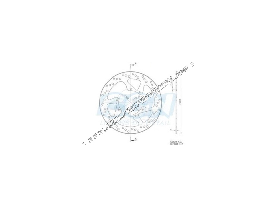 Disque de frein avant NG Ø280mm pour RIEJU RS3, RS3 NAKED...