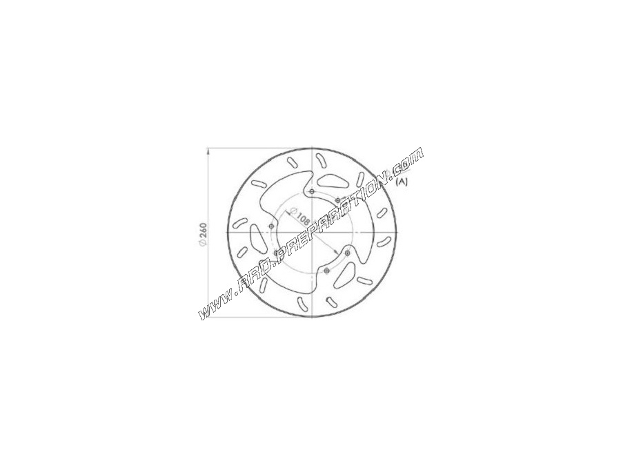 Disco de freno delantero NG Ø260mm para RIEJU SMX, RRX, MRX, SMT, SPIKE...