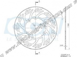 Disque de frein avant NG Ø260mm pour DERBI DRD, RIEJU SMT, RMX, SHERCO...