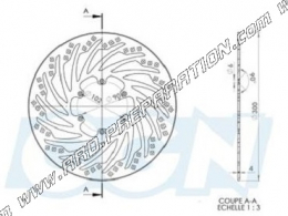 Disc of brake before NG Ø240XØ108X3,5mm for DERBI SENDA R after 2000