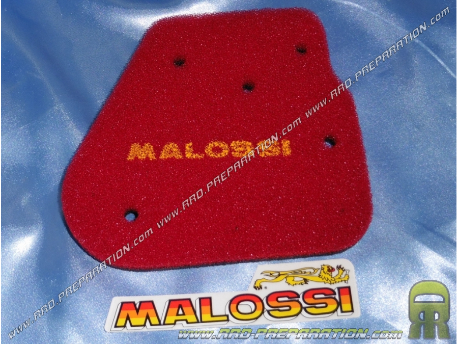 MALOSSI DOBLE ESPONJA ROJA filtro de aire espuma para air box scooter original CPI OLIVER, POPCORN, KEEWAY GOCCIA,...