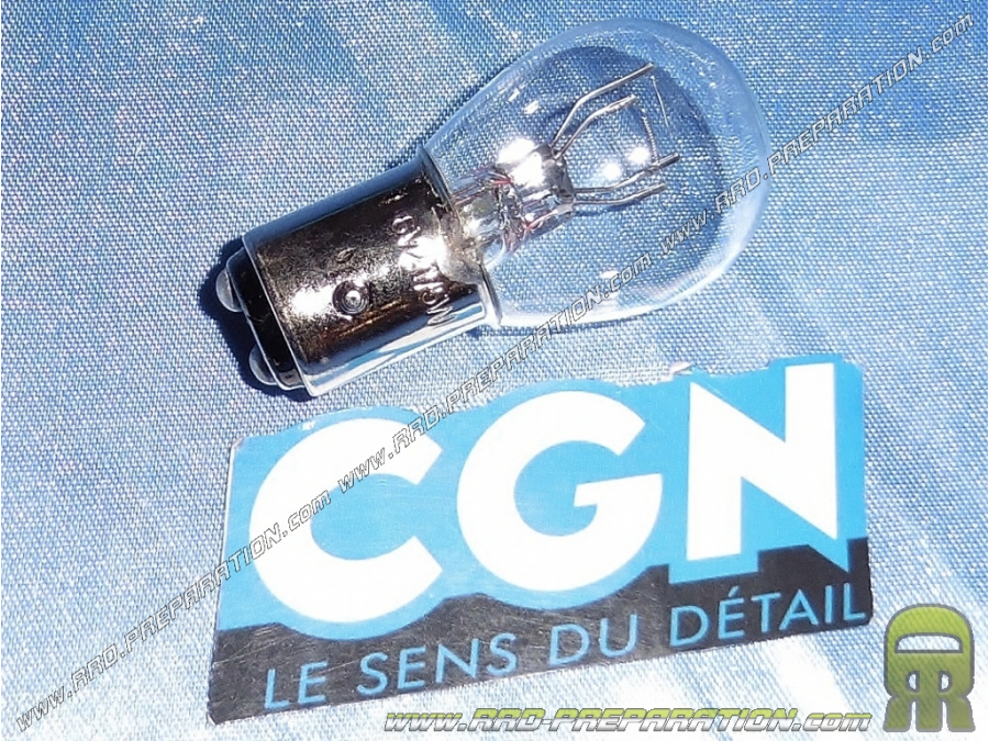 Headlight bulb BAY15D CGN rear brake light, transparent lamp with clips 6V 21W & 5W