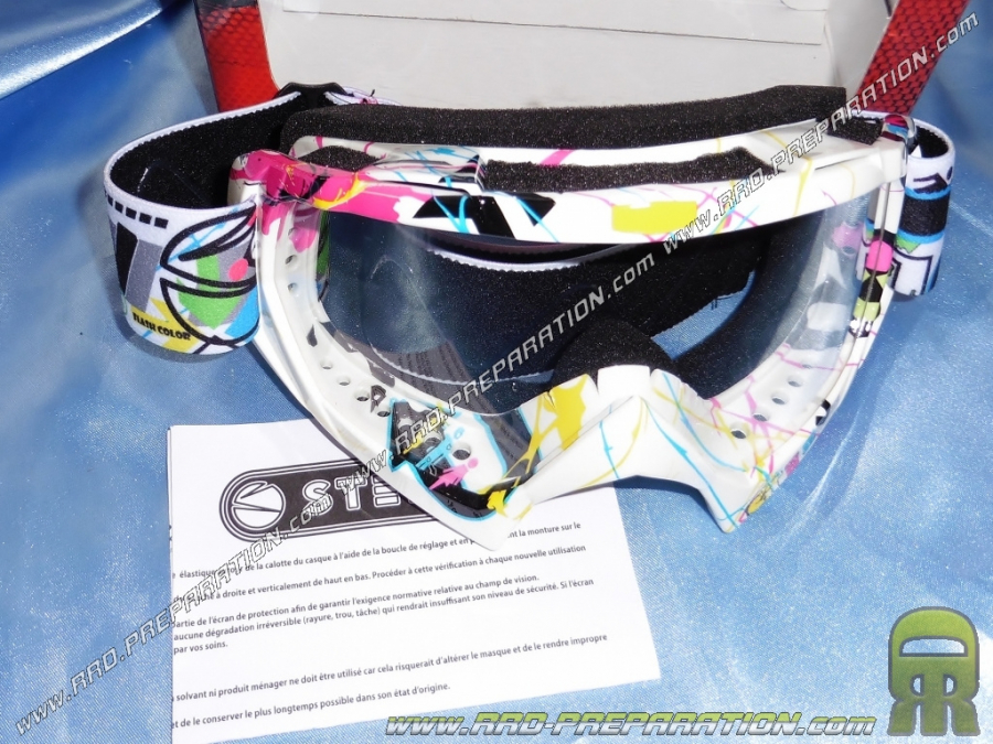 Gafas de motocross STEEV con pantalla transparente, decoración bombing