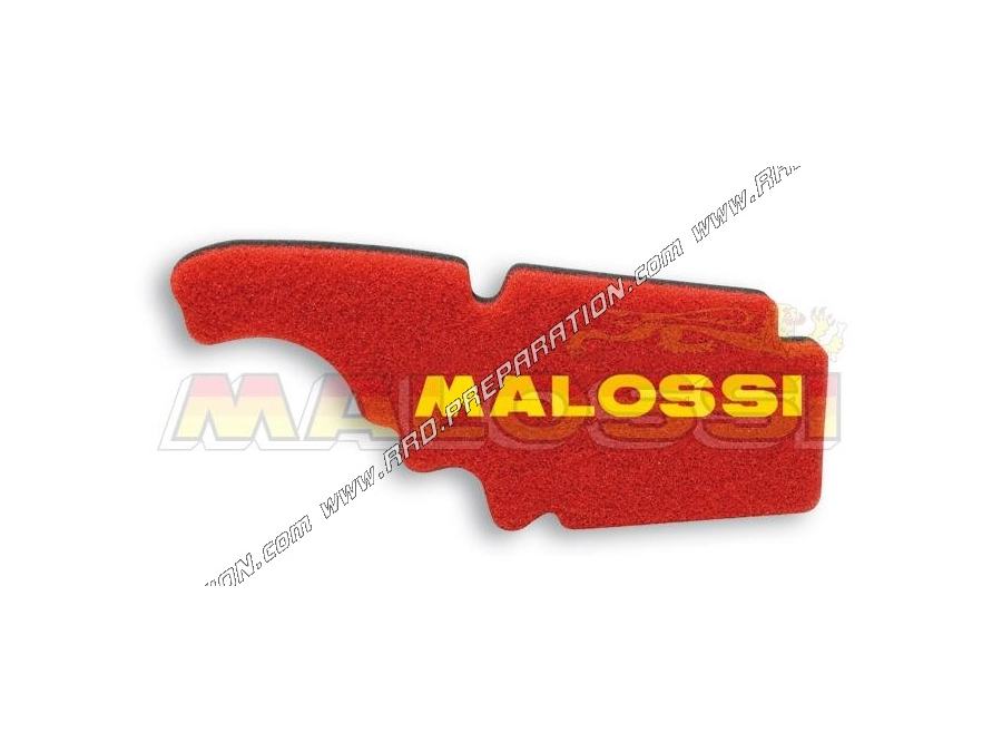 Mousse de filtre à air MALOSSI DOUBLE RED SPONGE pour boite à air d'origine maxi-scooter APRILIA, DERBI, PIAGGIO, VESPA...