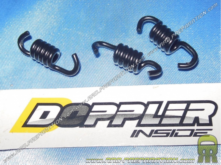 Muelles de embrague negros X3 DOPPLER +50% (embrague de 3 mordazas) para scooter Peugeot, Piaggio, vertical Minarelli, ...