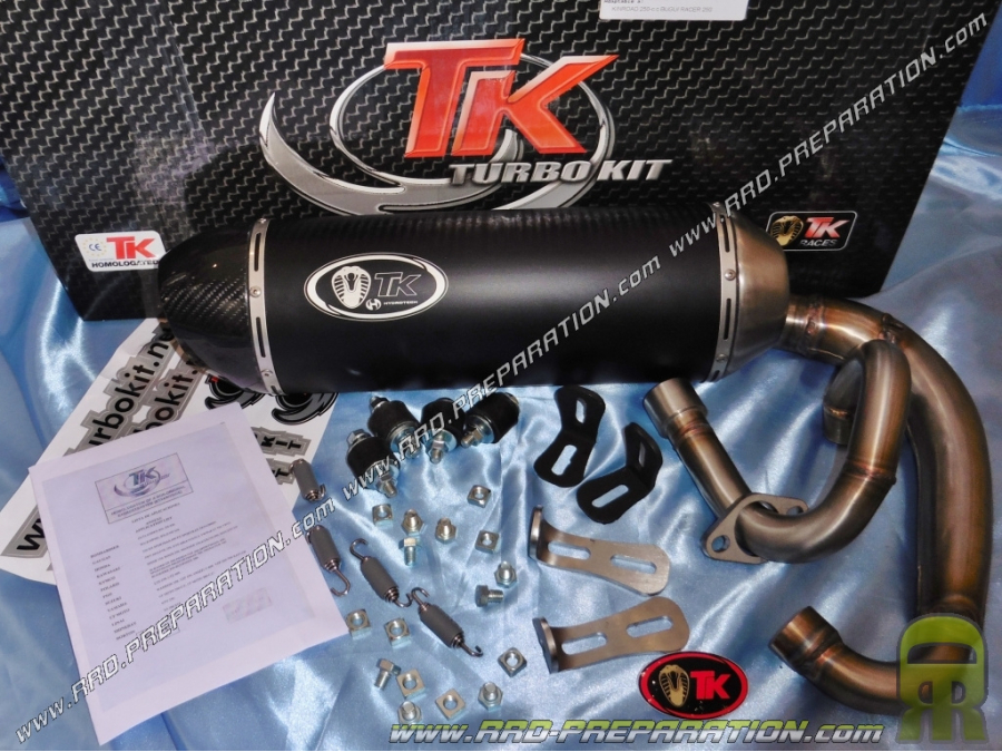 Ligne de pot d'échappement TURBO KIT TK OVALE H2 pour BUGGY KINROAD 150cc