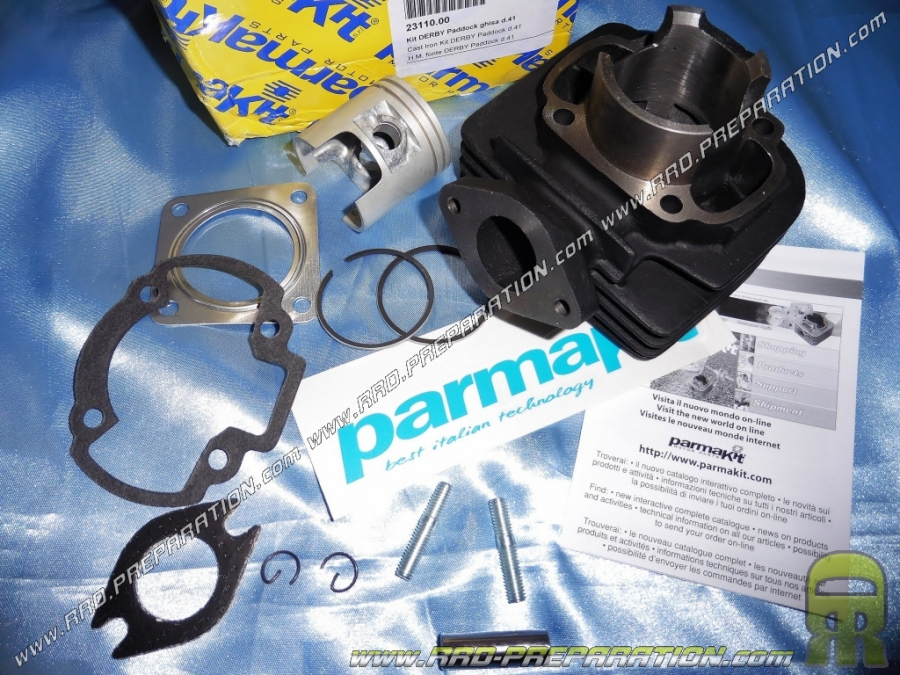 Kit 50cc Ø41mm (axis of 10mm) cast iron PARMAKIT for DERBI Air (ATLANTIS, PADDOCK, PREDATOR ...)