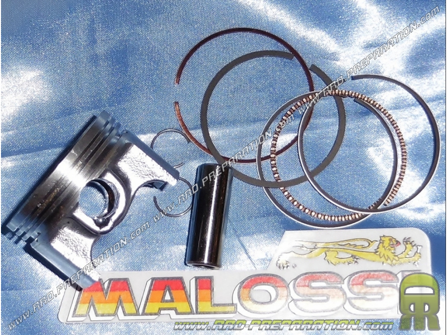 Piston 3 segments MALOSSI by VERTEX Ø52mm axe 13mm pour KYMCO AGILITY, DJ, PEUGEOT V-CLIC,... scooter 50 chinois 4T GY6