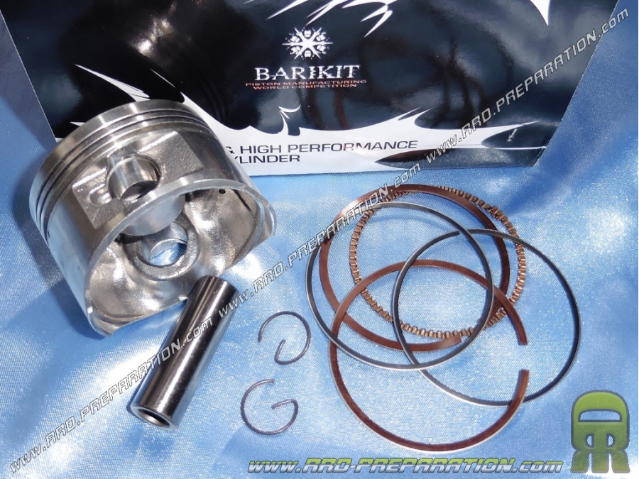 Piston Ø57mm pour kit 125cc BARIKIT aluminium sur PIAGGIO Vespa ET4, Liberty, Sfera ancien modèle, ...