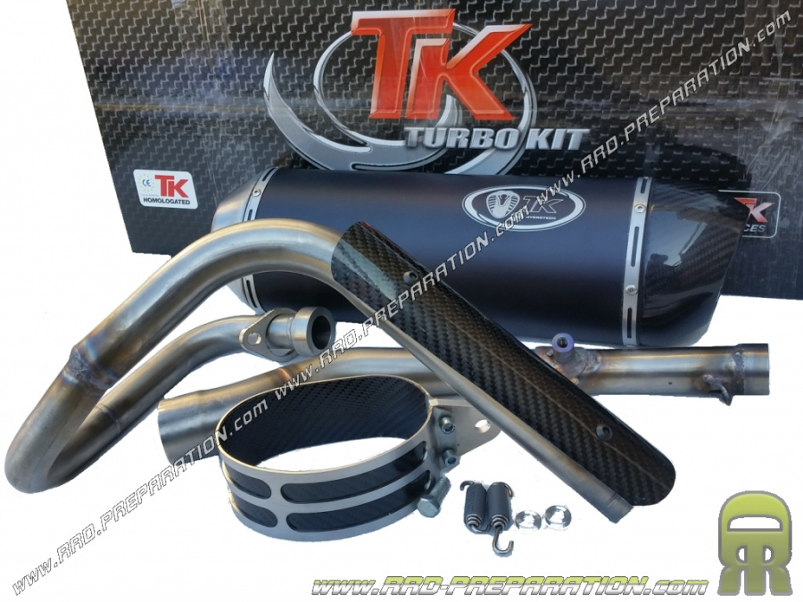 Pot d' échappement TURBOKIT TK H2 pour HYOSUNG COMET, GT... 125cc (2 en 1)