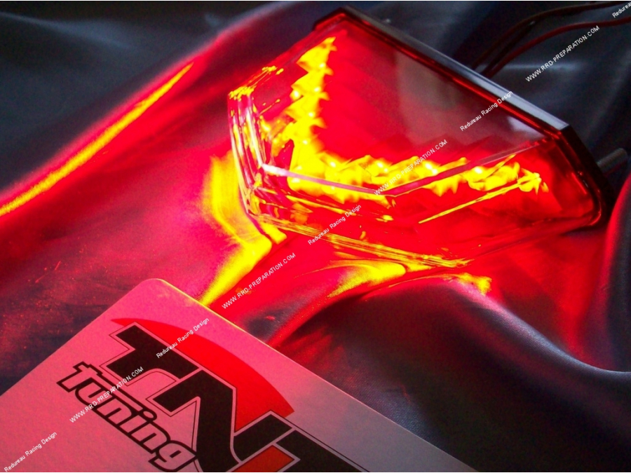 Feu arrière à leds TNT Tuning adaptable DERBI SENDA, X-RACE, X-TREM, DRD,autres…