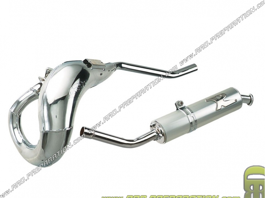 Pot d' échappement TURBOKIT TK CHROME passage haut pour moto CPI SM, SX, ENDURO, SUPER-MOTARD... 50cc