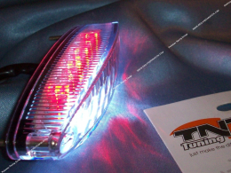 Feu arrière a leds avec éclairage de plaque SPACE PLUS TNT Tuning universel (mécaboite, scooter, mob) couleur aux choix