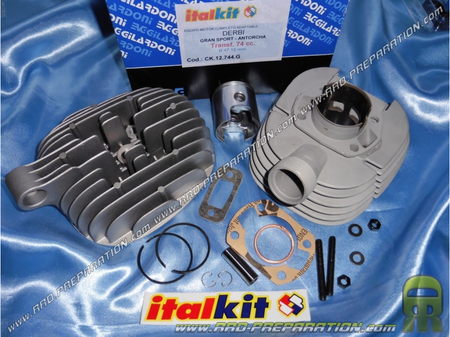 Kit 74cc alto motor Ø47,15mm ITALKIT aluminio para DERBI GRAN SPORT, ANTO RC HA.. 74cc