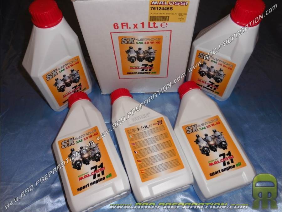 Engine oil semi-synthesis 10W40 MALOSSI 7.1 SX SPORT 4 times 1L