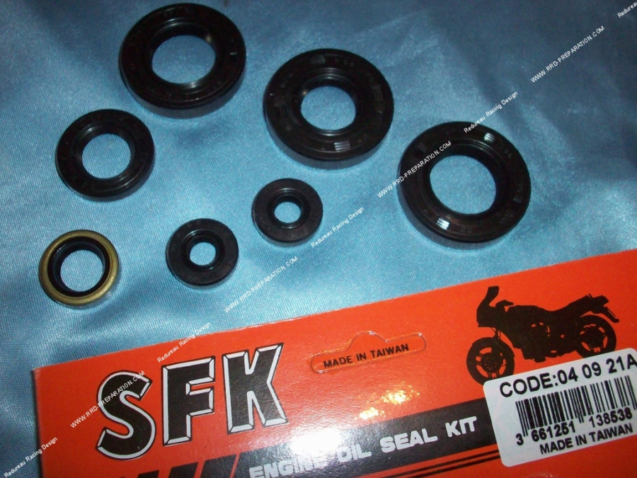 Pack of 7 oil seals (spi seal) complete + TNT Motor O-ring for mécaboite engine derbi euro 1 & 2