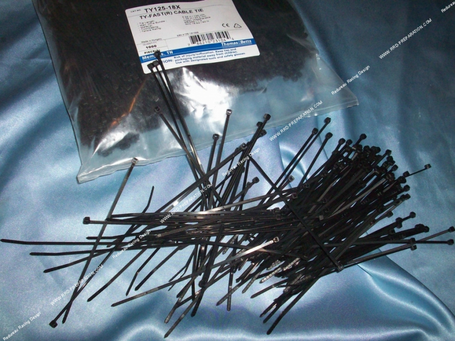 Set of 10 <span translate="no">THOMAS & BETTS</span> nylon zip ties, length 135mm