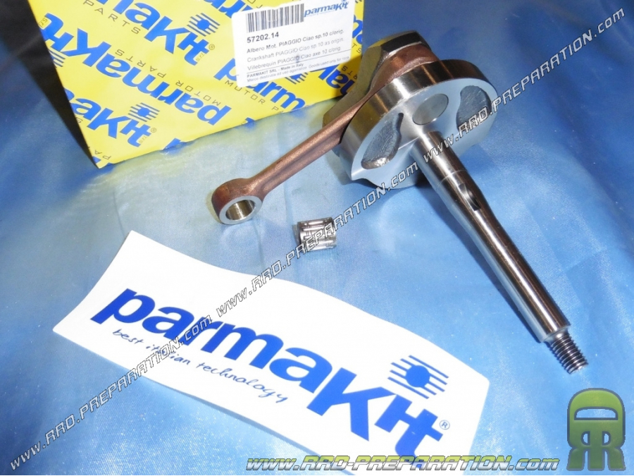Crankshaft reinforced PARMAKIT SPORT for axis Ø10 piston or 12mm on PIAGGIO CIAO
