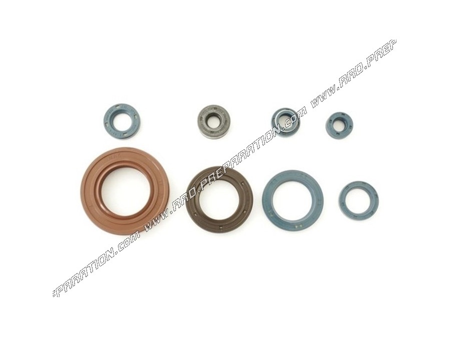 Kit de 8 joints spy viton ATHENA complet pour moto 125cc 2T APRILIA RS, AF1, PEGASO, RED ROSE, TUAREG... Avant 1995