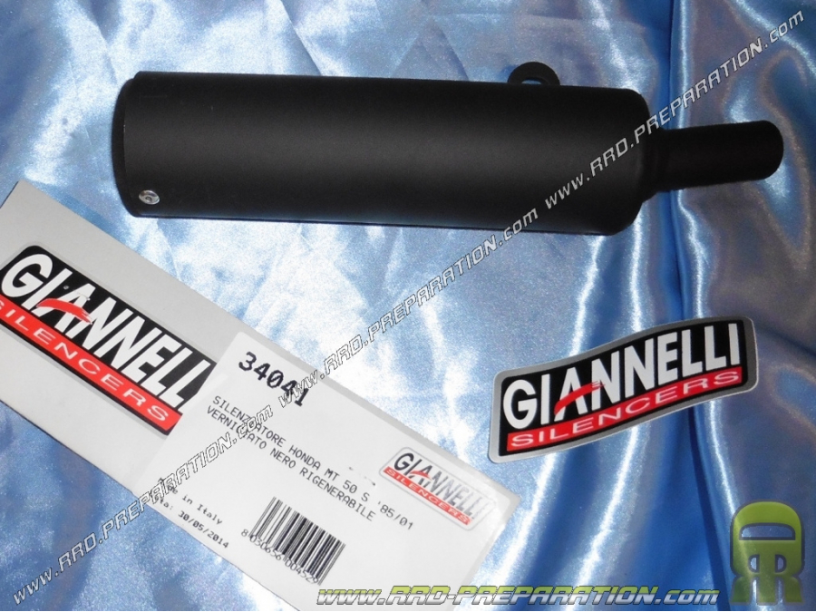 Silencieux giannelli carbon 205xø20mm moto 50 125 2t – pièce détachée