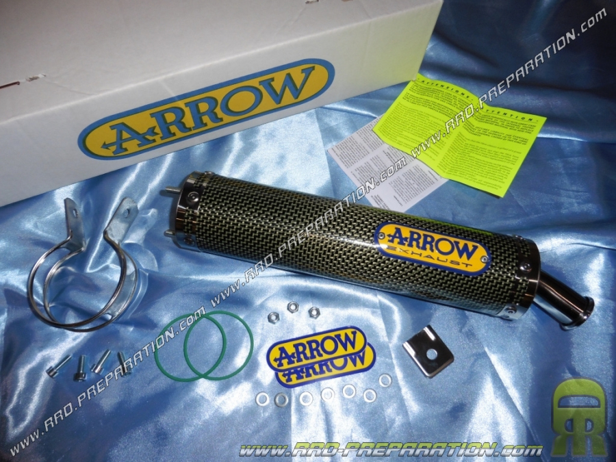 Silencieux seul d'échappement ARROW KEVLAR pour APRILIA RS, REPLICA & TUONO 125cc moteur ROTAX 125cc 2 temps 1995 a 1998