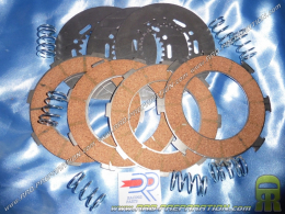 Set of 7 DR Racing reinforced clutch discs (discs + spacers) with spring for scooter VESPA PX E 200cc, COSA...