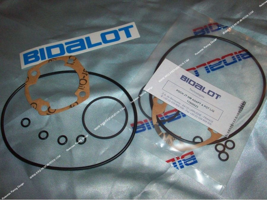 Pack de juntas completo para kit líquido BIDALOT G2 RR (Racing Replica) 50cc en Peugeot 103 / fox / wallaroo