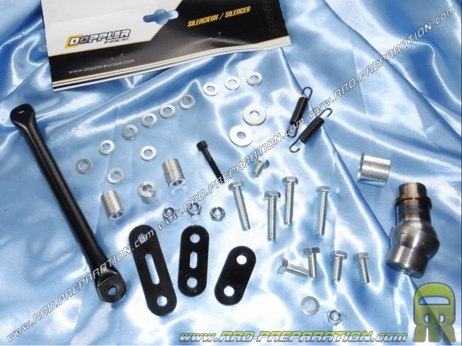 Full mounting kit with ball for muffler DOPPLER GP8.0 low passage on minarelli am6