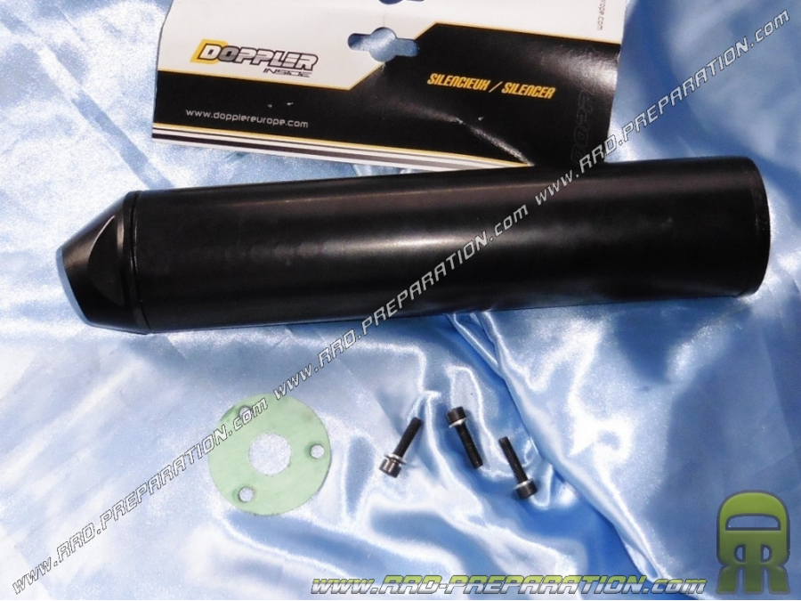 Silenciador cartucho DOPPLER de aluminio negro para escape GP8.0