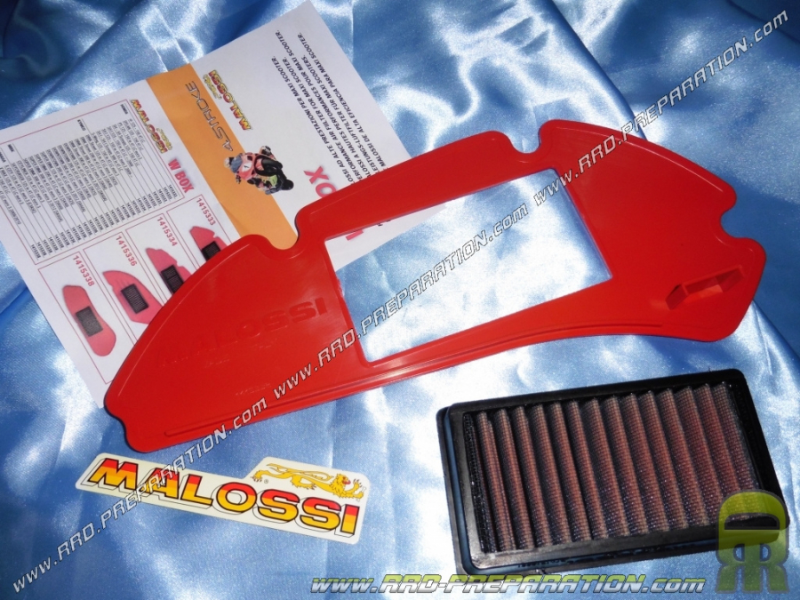 Air filter racing for original air box BOX W FILTER MALOSSI maxi-scooter HONDA SH, DYLAN, PANTHEON, PS ... 125cc, 150cc