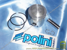 Bi-segment piston Ø47mm POLINI for 70cc cast iron kit on YAMAHA YAMI, FANTIC ISSIMO, MINARELLI V1 ...