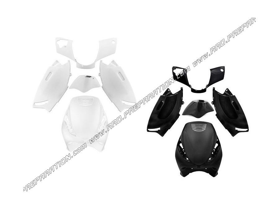 Kit 5 pièces de carénage TNT pour PIAGGIO ZIP refroidissement par air blanc ou noir