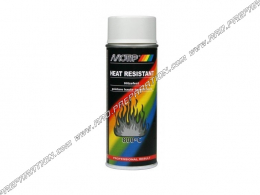Bombe spray peinture haute température MOTIP blanc 650°C pour bloc moteur, pot d'échappement... 400ml