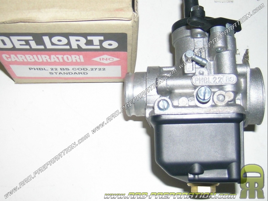 Carburetor DELLORTO PHBL 22 BS flexible, lever choke for 4T motors of scooter, motorcycle ... 50 to 100cc