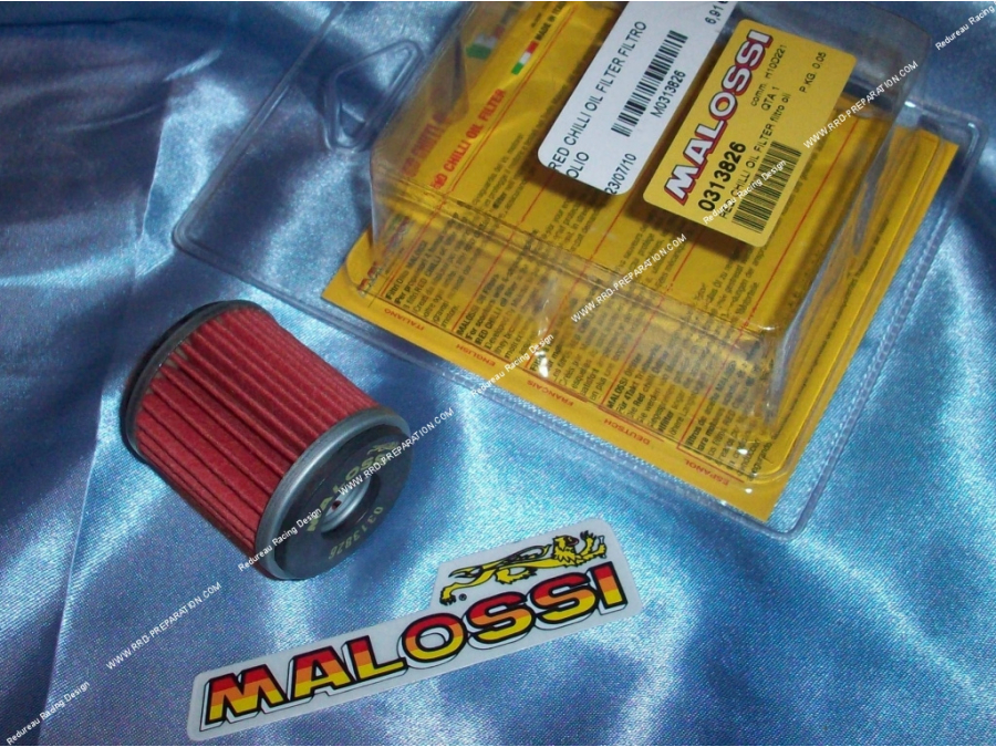 Filtre à huile Red chilli oil filter MALOSSI pour maxi-scooter 125cc YAMAHA X-MAX & X-CITY, MBK SKYCRUISER & CITYLINER 4 Temps