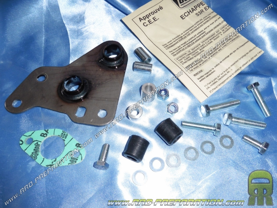 complete mounting kit for muffler DOPPLER S3R Peugeot TREKKER, SPEEDFIGHT, BUXY ...