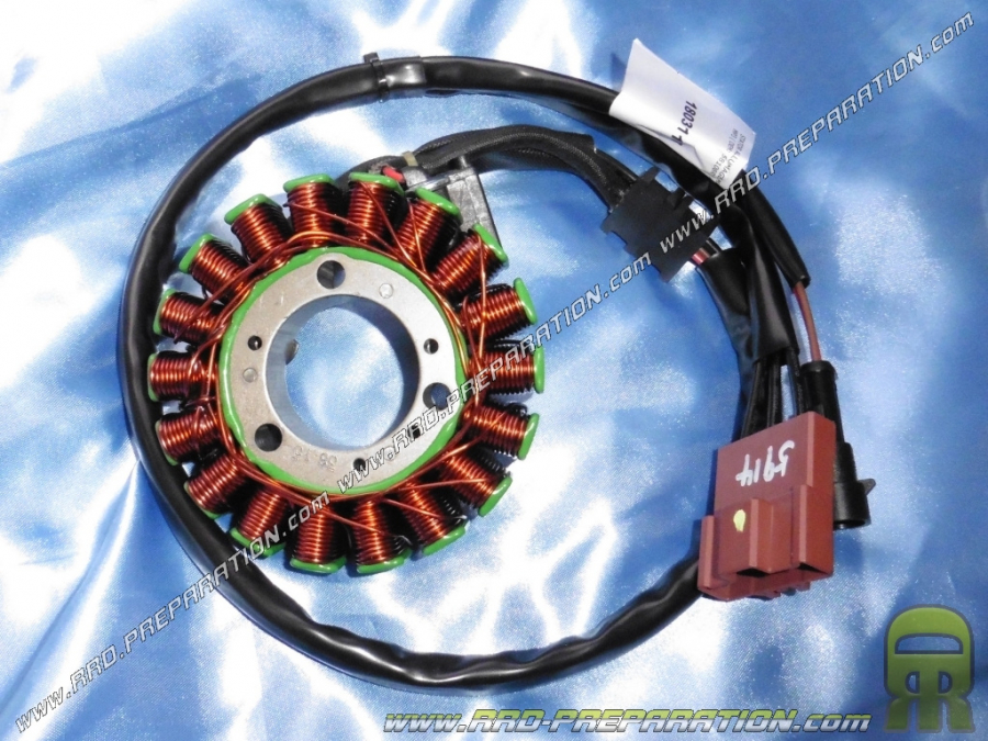 Stator d'allumage TNT ORIGINE pour scooters PIAGGIO, GILERA, PEUGEOT, APRILIA 400 et 500cc (avec capteur)