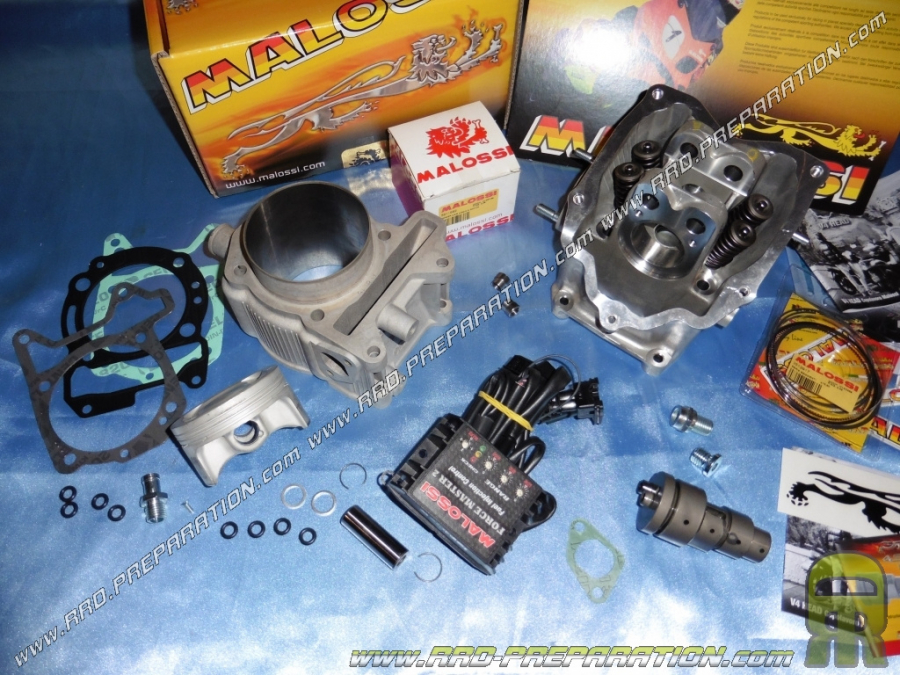 Kit 218cc MALOSSI Ø75,5mm, cylindre / piston / culasse / arbre à cam + boitier électronique pour APRILIA, PIAGGIO BEVERLY,...