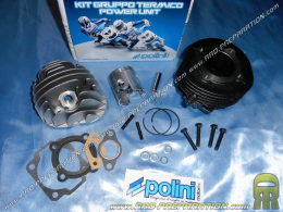 Kit haut moteur Ø47mm 75cc POLINI SPORT fonte 6 transferts pour scooter VESPA 50cc 2T PK, HP, XL, SPECIAL, PIAGGIO APE...